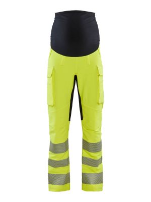 71001642 Zwangerschaps Werkbroek High Vis Stretch Geel Zwart 3399 Blåkläder 71workx voor