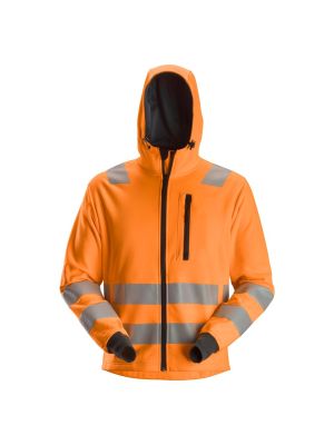 Snickers 8039 AllroundWork, High-Vis Hoodie met Zipper KL2 / KL3 - High Vis Orange