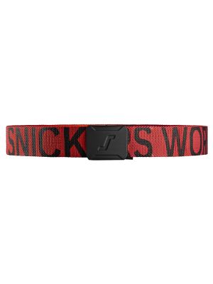 Snickers 9004 Logo Riem - Chili Red/Black