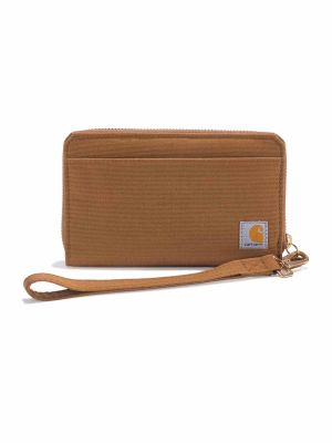 B0000246 Portemonnee Clutch Duck Nylon Plat Waterafstotend Brown 211 Carhartt 71workx voor