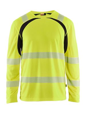 Blåkläder Werk T-Shirt High Vis 3599 High Vis Geel Zwart 3399 71workx Voor