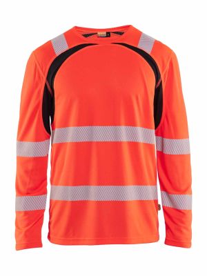 Blåkläder Werk T-Shirt High Vis 3599 High Vis Rood Zwart 5599 71workx Voor