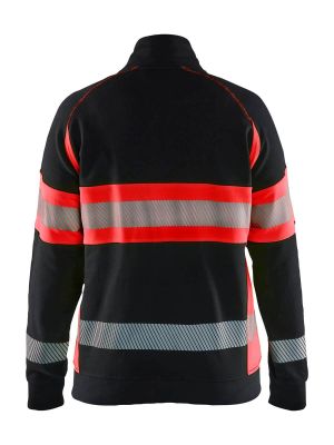 Blåkläder Werkvest High Vis Dames 3505 Zwart Rood