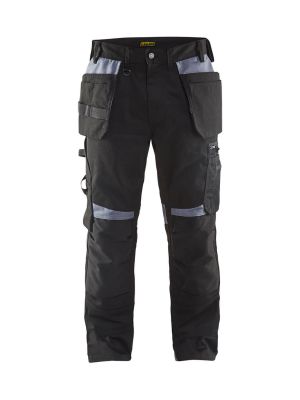 Blåkläder 1555 Werkbroek Holsterzakken 15551860 9994 Zwart/Grijs 71workx Voor