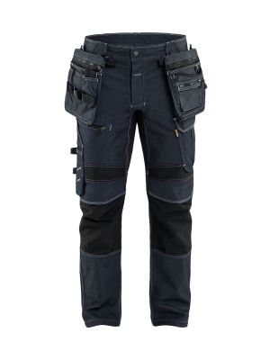 Blåkläder 1980 Werkbroek ToolRig Stretch X1900 19801141 Marineblauw Zwart 8999 71workx Voor