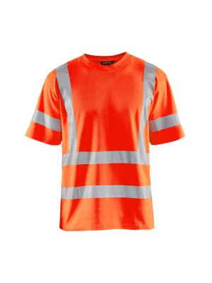 Blåkläder 3380 High Vis T-shirt UV Bescherming 33801070 5300 High Vis Oranje 71workx Voor