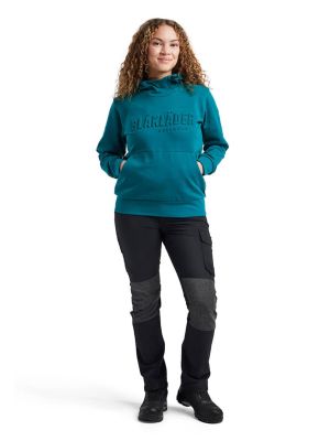 Blåkläder Werk Hoodie 3D Dames 3560 - Groenblauw