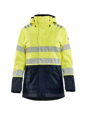 Blåkläder multinorm dames werkjas shell 444915323389 geel blauw 71workx voor