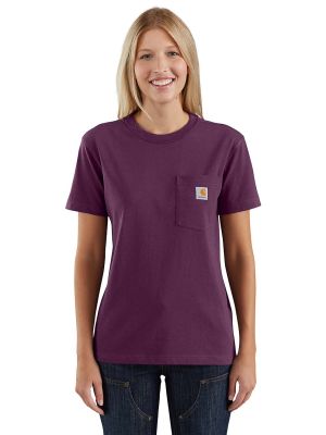 Carhartt 103067 Werk T-shirt Pocket Dames - V65 Eggplant - S 