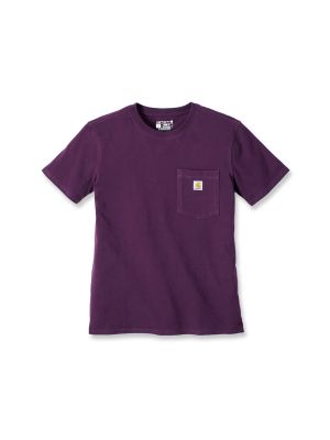 Carhartt 103067 Dames Pocket T-shirt Eggplant V65 S 71workx Voor