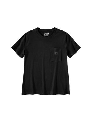 Carhartt 107391 Dames Pocket Werk T-shirt Irvine Black N04 71workx Voor