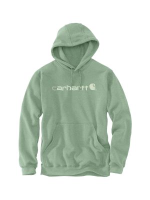 Carhartt Hoodie Logo Loose Fit 100074 71workx Loden Frost Heather GF6 voor