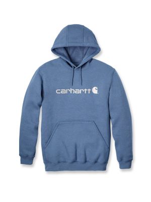 Carhartt Hoodie Logo Loose Fit 100074 71workx Thundercloud Heather HH5 voor