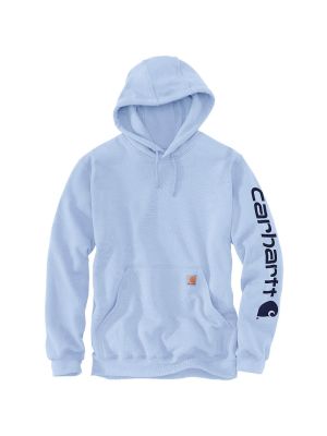 Carhartt Hoodie Logo Sleeve Loose Fit K288 71workx FOG Blue HC5 voor