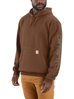 Carhartt Hoodie Logo Sleeve Loose Fit K288 - Mocha