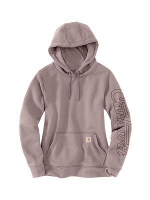 Carhartt Werk Hoodie Logo Dames 105996 71workx Mink V61 voor