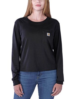 Carhartt Werk T-shirt Lange Mouw Dames 106121 - Zwart