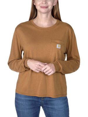 Carhartt Werk T-shirt Lange Mouw Dames 106121 - Bruin