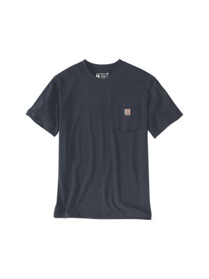 Carhartt Werk T-shirt Multi Color Print Borstzak 107781 I26 Navy 71workx Voor
