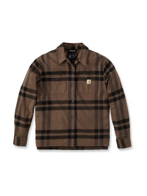 Carhartt Werkoverhemd Flanel Dames 105989 71workx Brown Heather B11 voor