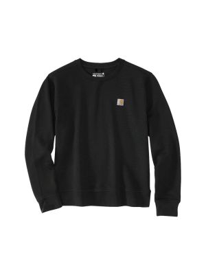 Carhartt Werktrui Crewneck French Terry Dames 106179 71workx Black N04 voor