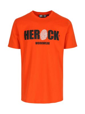 Herock Eni Werk T-shirt Korte Mouw Logo 23MTS2101OR Oranje 71workx voor