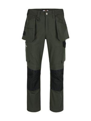 Herock Spero Werkbroek Stretch Multipocket 22MTR2301DK Donker khaki Zwart 71workx voor