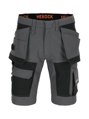 Herock Spoki Korte Werkbroek Bermuda Holsterzakken 23MBM2302AN Antraciet Zwart 71workx voor