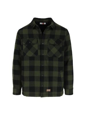 Herock Houthakkers Jas Flanel Sherpa Puro 71workx Groen 23MJC2301DK voor