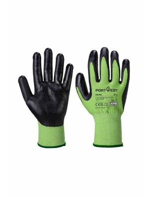 Portwest A645 Handschoenen Snijbestendig Nitril Groen/Zwart 71workx Beide kanten