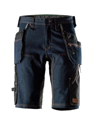Snickers 6155 FlexiWork Korte Werkbroek Denim Holsterzak 6504 71workx Voor