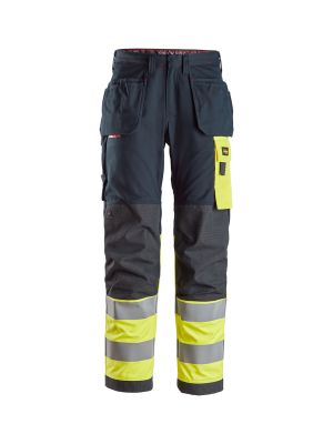 Snickers Werkbroek High Vis 6276 71workx Navy Geel 62769566 voor