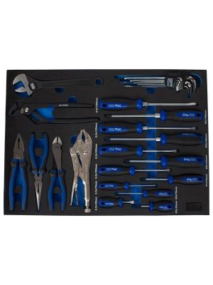 SP Tools SP50070 Eva Inleg 35-delig Schroevendraaiers, Tangen en Binnenzeskant Stiftsleutelset (Lade)