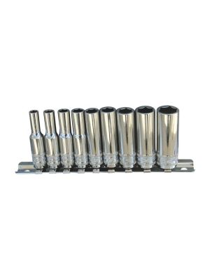 SP Tools SP20141 1/4"Dr Deep Socket Rail 9pc SAE - 6pt