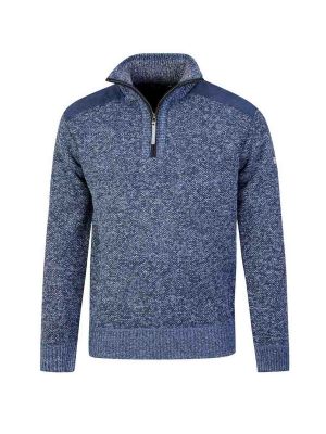 Storvik Liam Werktrui Pullover Teddy Fijn Gebreid Navy 8012-NAM 71workx voor