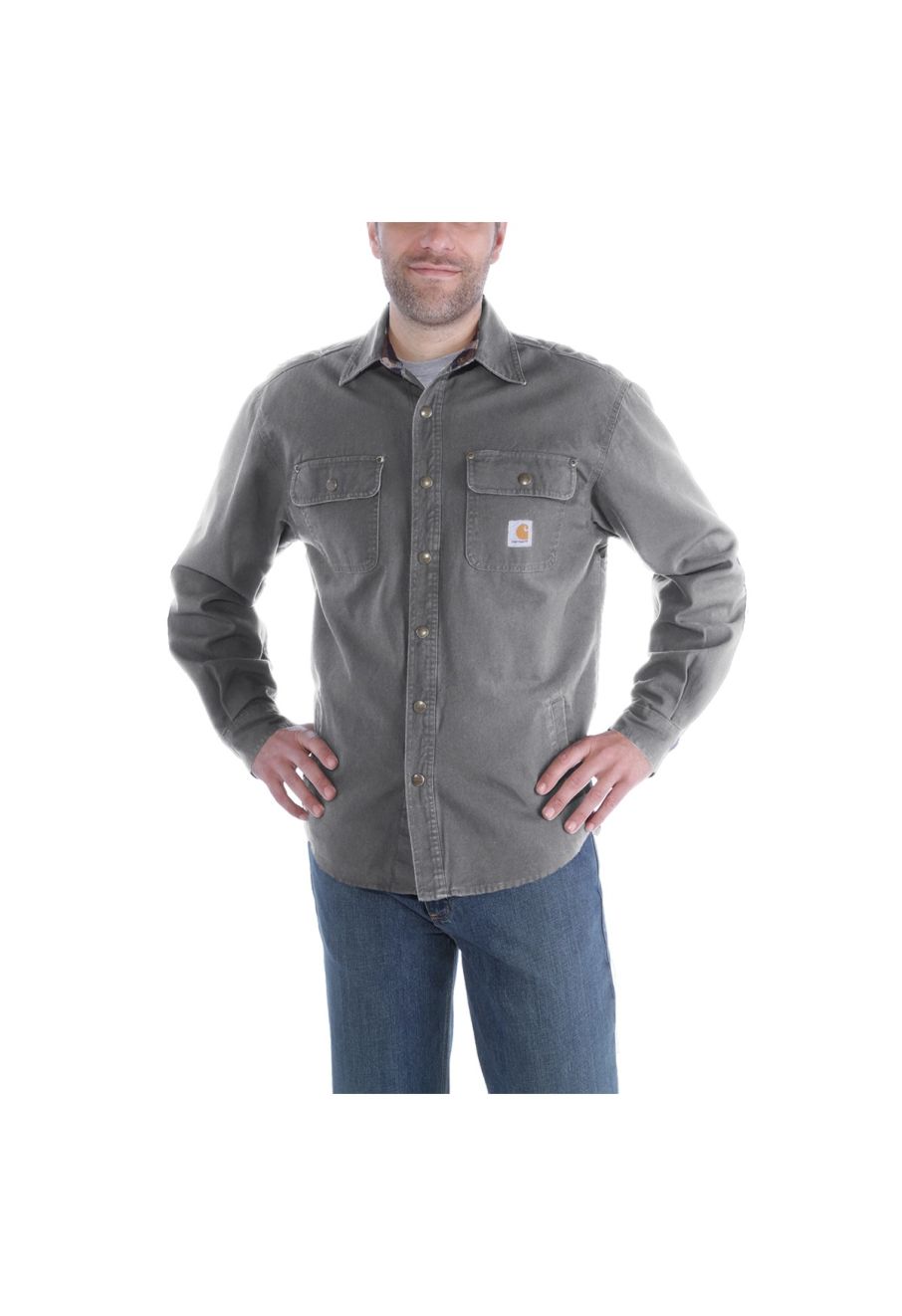 Carhartt fr canvas shirt jacket best sale