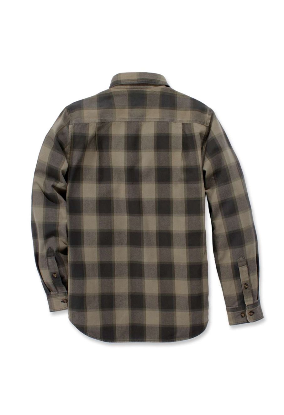 Carhartt 104144 Hubbard Slim Fit Flannel Shirt Burnt Olive