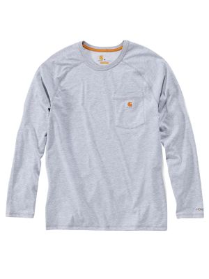 Carhartt 100393 T-Shirt Cotton l/s Force - Heather Grey