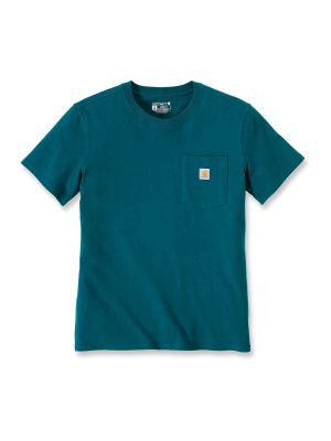 103067 Dames Werk T-shirt Pocket Carhartt 71workx Shaded Spruce HA5 voor