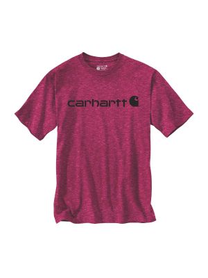 103361 Werk T-shirt Core Print Logo - Beet Red Snow Heather R62 - Carhartt - voor