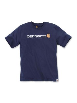 103361 Werk T-shirt Core Print Logo - Navy 412 - Carhartt - voor