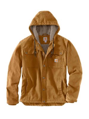 103826 Barlett Work Jacket Duck Fleece Lined - Carhartt - Brown BRN - front