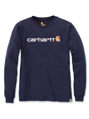 Carhartt 104107 l/s Signature Graphic T-Shirt - Navy