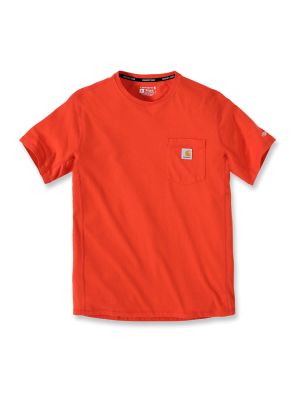 104616 Werk T-shirt Borstzak Force Flex Carhartt 71workx Cherry Tomato R74 voor
