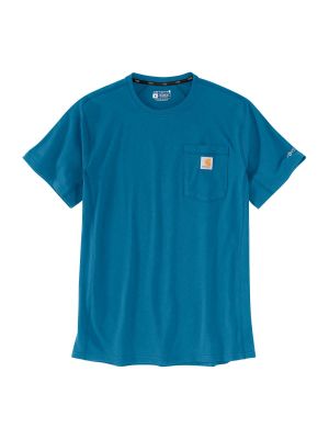 104616 Werk T-shirt Zakje Force Flex Marine Blue H71 Carhartt 71workx voor