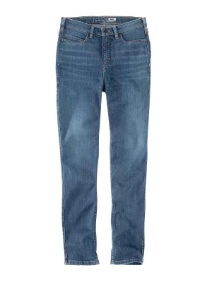 104976 Dames Werkspijkerbroek Jeans Slim-fit Rugged Flex Carhartt 71workx Laurel H62 voor