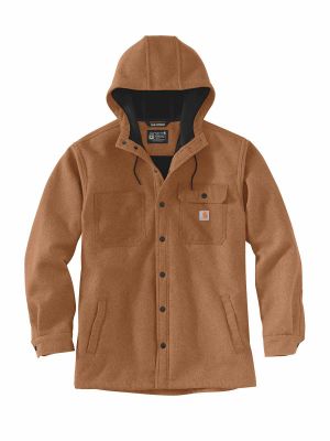 105022 Werkjas Overhemd Fleece Wind- en Waterafstotend - Walnut Heather B00 - Carhartt - voor