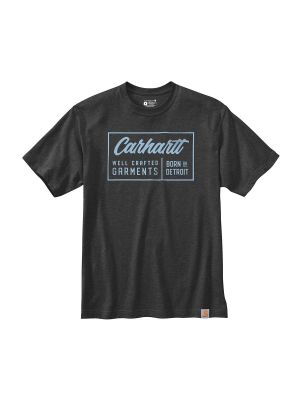 105177 Werk T-shirt met Crafted Print - Carbon Heather CRH - Carhartt - voor