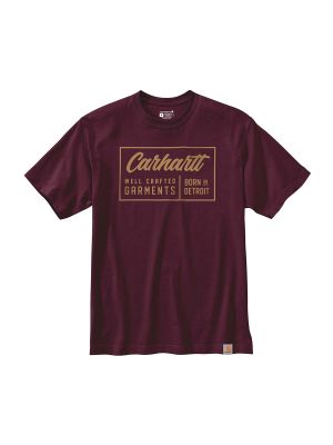 105177 Werk T-shirt met Crafted Print - Port PRT - Carhartt - voor