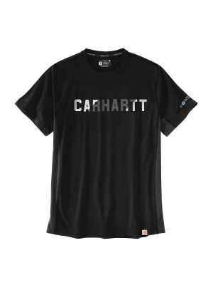 105203 Werk T-shirt Blok Logo Grafisch - Black N04 - Carhartt - voor